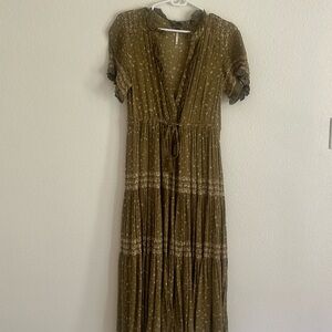 Free People Green Maxi dress, size XS